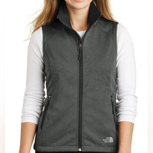 The North Face Womens Shelbe Raschel Softshell Vest‎ Gray Full Zip Small S/P